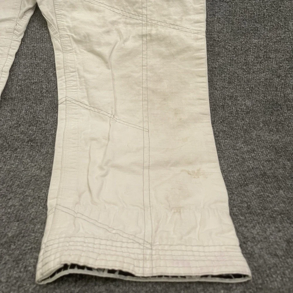 Venum BJJ Gi Pants Mens A4 White Red Ripstop Brazilian Jiu Jitsu Training MM